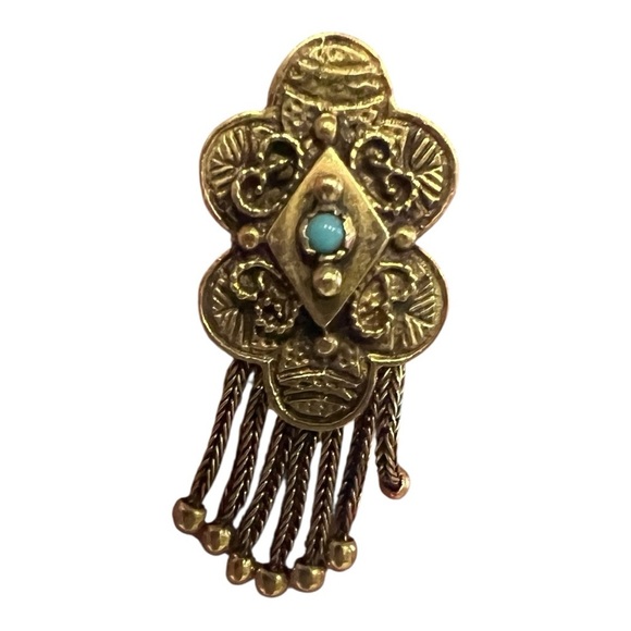 14k Solid Gold Edwardian Gorgeous Tassel Earring - Single Earring - Picture 1 of 6